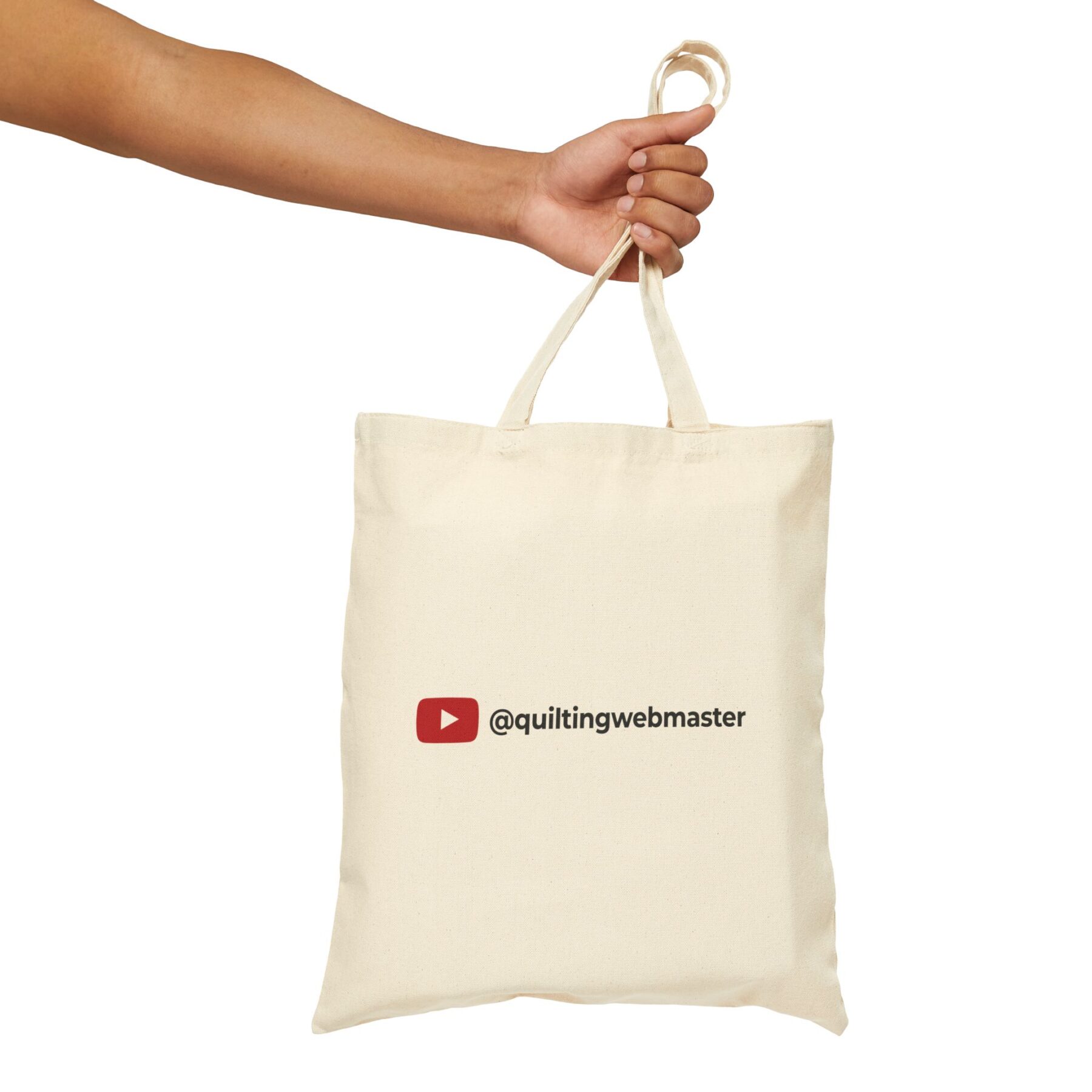 Quilty Squatch Cotton Canvas Tote Bag - Image 2